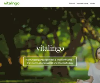 Vitalingo.com(Nahrungsergänzungsmittel und Trockenfrüchte) Screenshot