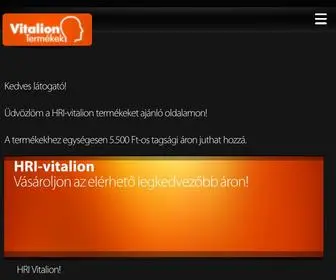 Vitaliontermekek.hu(HRI vitalion tabletta) Screenshot