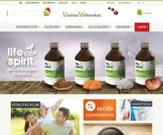Vitalitaswebaruhaz.hu(Vitalitás Webáruház) Screenshot