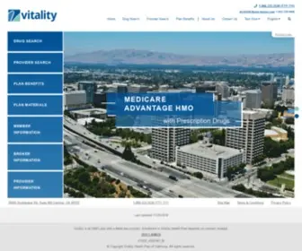 Vitalityhp.net(Vitality Health Plan of California) Screenshot