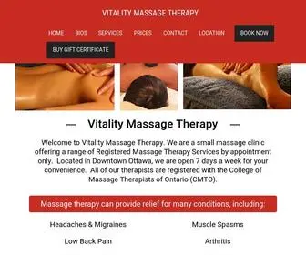 Vitalitymassage.ca(Vitality Massage Therapy) Screenshot