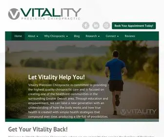 Vitalitypc.com(Chiropractor Rochester Hills) Screenshot