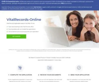 Vitalrecords-Online.com(Order all your official government issued Vital Records) Screenshot