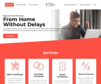 Vitalrecordsassist.com(Vital Records Assist) Screenshot