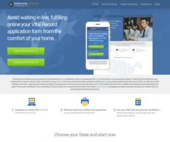 Vitalrecordscertificates.com(Order your Vital Records) Screenshot