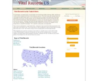 Vitalrecordsus.com(Vital Records for the United States) Screenshot