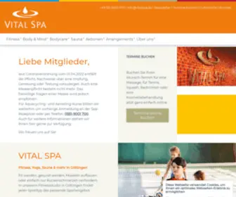 Vitalspa.de(Wellness, Fitness & Sauna in Göttingen) Screenshot