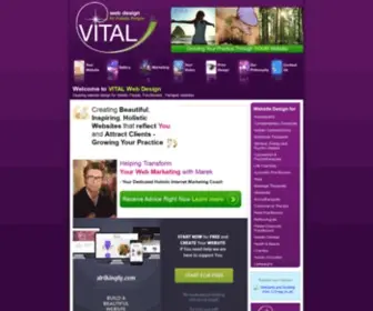 Vitalwebdesign.com(Website design for holistic practitioners) Screenshot