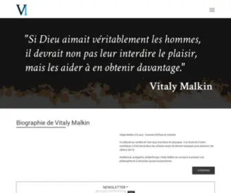 Vitaly-Malkin.com(Vitaly Malkin : Libre penseur et philanthrope engagé) Screenshot