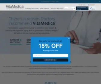 Vitamedica.com(High-Quality Physician Formulated Nutraceuticals) Screenshot