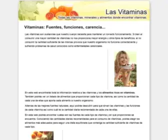 Vitaminas.org.es(Fuentes, funciones, carencia y alimentos ricos en vitaminas) Screenshot
