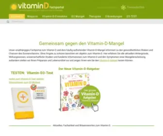 Vitamindmangel.net(Wirkungsweisen & Fakten zum Vitamin) Screenshot