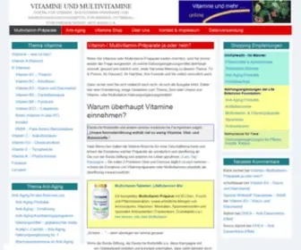 Vitamine-UND-Mehr.org(Vitamine und Multivitamine) Screenshot