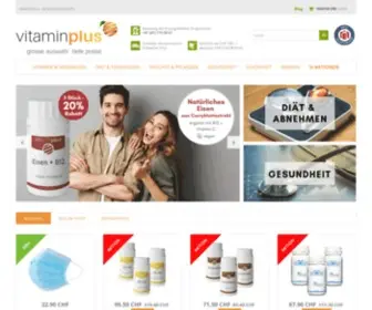 Vitaminplus.ch(Schweizer Online Shop für Vitamine und Nahrungsergänzungsmittel) Screenshot