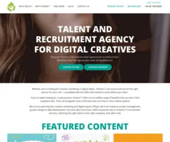 Vitamintalent.co.uk(The talent agency for digital creatives) Screenshot