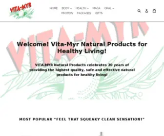 Vitamyr.com(Myr Natural Products) Screenshot