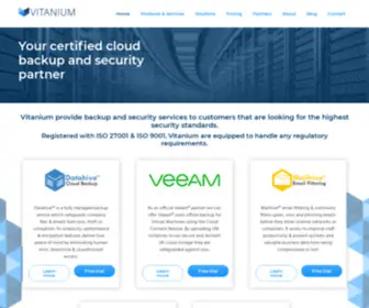 Vitanium.com(Vitanium provide UK cloud backup and security for MSPs. ISO27001 compliant data backup) Screenshot