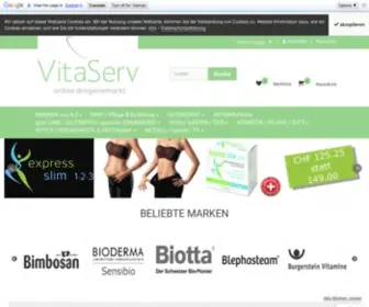 Vitaserv.ch(Schweizer Online Drogerie) Screenshot