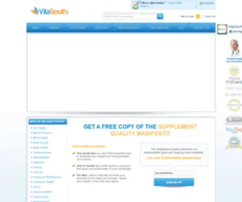 Vitasouth.com(Vitamins & Supplements Online) Screenshot