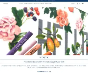 Vitastik.com(The Edible Organic Vitamin EO Aromatherapy Diffuser Stick) Screenshot