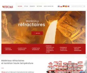 Vitcas.fr(Matériaux réfractaires et isolation haute température) Screenshot