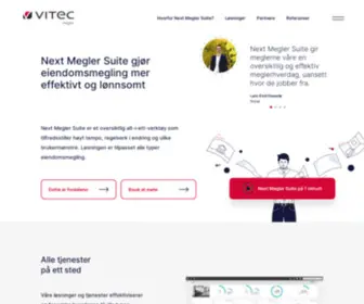 Vitecnext.no(Next megler suite er et oversiktlig alt) Screenshot