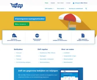 Vitens.nl(Waterbedrijf Vitens) Screenshot