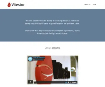 Vitestro.com(Medical robotics) Screenshot