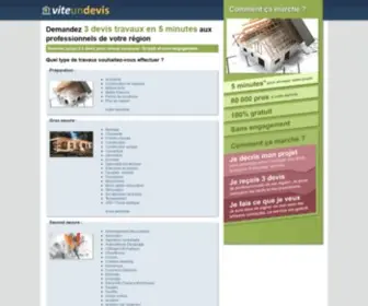 Viteundevis.com(Devis travaux) Screenshot