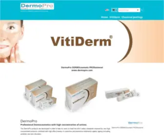 Vitiderm.com(DermoPro DERMOcosmetic PROfessional) Screenshot