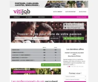 Vitijob.com(1er site d'offre et de recherche d'emplois de la filière vitivinicole Vitijob) Screenshot