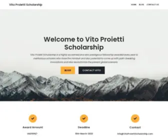 Vitoproiettischolarship.com(Vito Proietti Scholarship) Screenshot