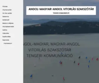 Vitorlasszotar.hu(ANGOL-MAGYAR-ANGOL VITORLÁS SZAKSZÓTÁR tengeri kommunikáció) Screenshot