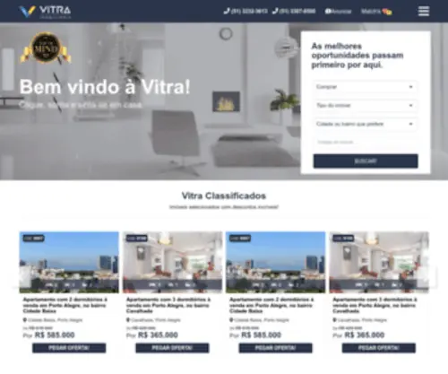 Vitraimobiliaria.com.br(Vitra Imobiliária em Porto Alegre) Screenshot