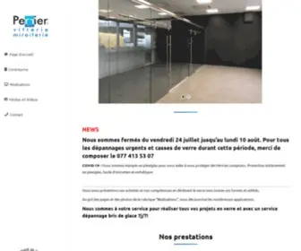 Vitrerie-Perrier.ch(Le verre c'est notre savoir) Screenshot