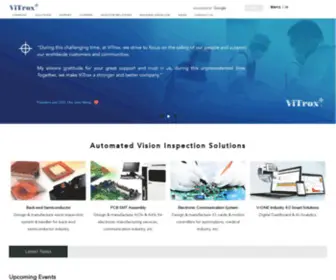 Vitrox.com(Automated machine vision inspection system provider) Screenshot