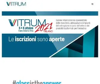 Vitrum-Milano.com(Del vetro e dei prodotti trasformati per l'industria) Screenshot