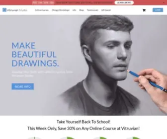 Vitruvianstudio.com(Art Instruction for Beginners and Professionals) Screenshot