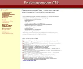 Vits.org(Forskningsgruppen VITS vid Linköpings universitetVerksamhetsutveckling) Screenshot