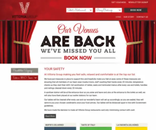 Vittoriagroup.co.uk(VITTORIA HOSPITALITY GROUP) Screenshot