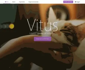 Vitus-Adoptie.be(Ga op zoek naar een kat of hond en adopteer met de Matchmaker) Screenshot
