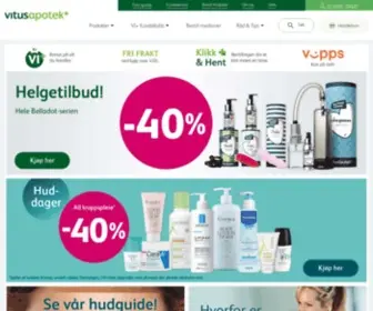 Vitusapotek.no(Apotek på nett) Screenshot
