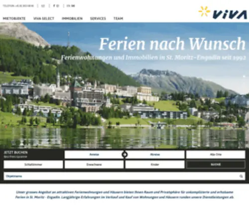 Viva-Ferien.ch(Ferienwohnungen, rental, immobilien, real estate, st) Screenshot