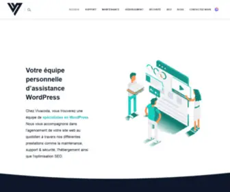 Vivacoda.fr(Services d'aide et de support WordPress) Screenshot