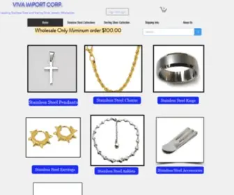 Vivaimportusa.com(Wholesale Stainless Steel Jewelry) Screenshot