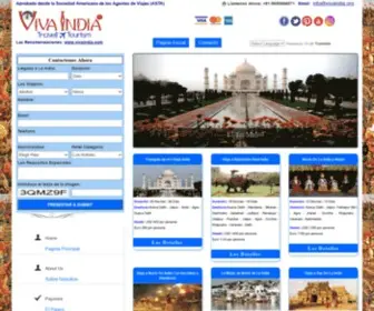 Vivaindia.org(Agencia de viajes para la India) Screenshot