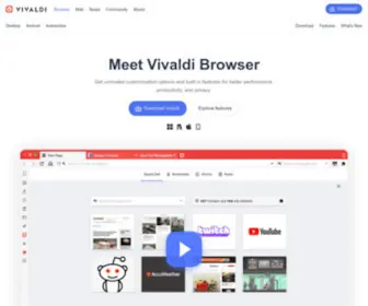 Vivaldi.com(Your browser matters. Vivaldi) Screenshot