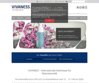 Vivaness.de(Internationale Fachmesse für Naturkosmetik) Screenshot
