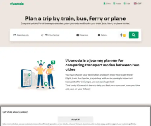 Vivanoda.co.uk(Find the best way to travel and save time and money) Screenshot