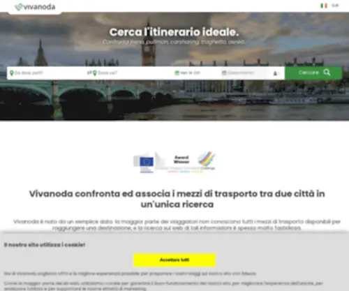 Vivanoda.it(Trova il miglior modo di viaggiare e di risparmiare tempo) Screenshot